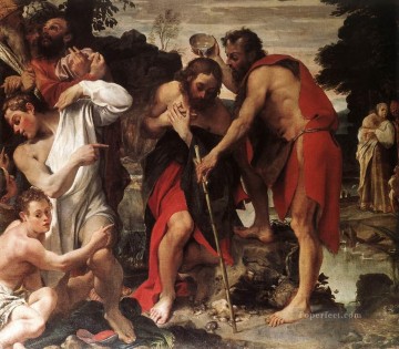 barroco Painting - El bautismo de Cristo barroco Annibale Carracci